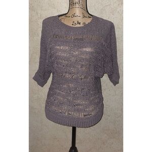 Verve Women's Dolman Sleeve Gray Sweater
